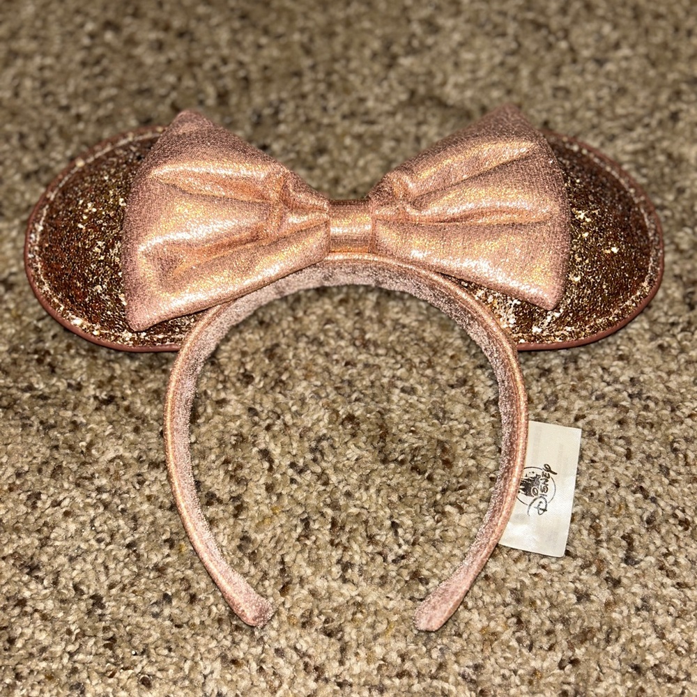 Sparkling Gold Mouse Ears Headband